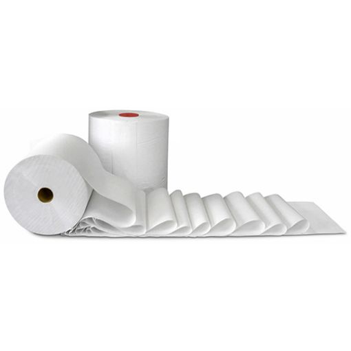 Picture of Transcend White Roll Paper Towel, 1-Ply, 7.9" wide, 800' roll, 1.25" Angled 3 core, 6 rolls/carton
