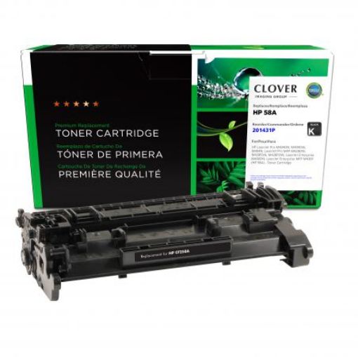 Picture of Clover Imaging Remanufactured Toner Cartridge (New Chip) for HP 58A (CF258A)
