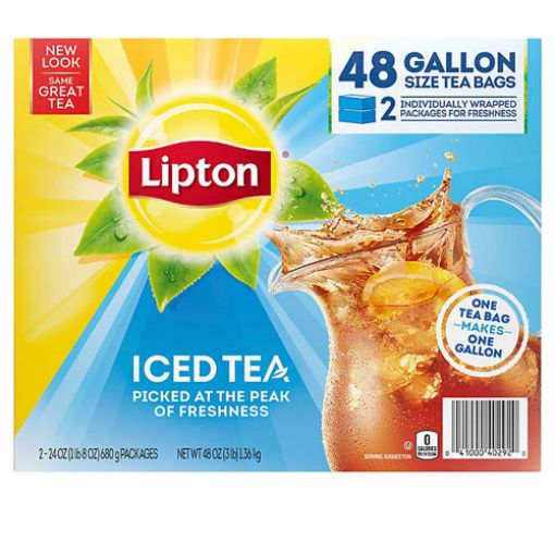 Picture of Lipton Iced Tea Bags, Gallon Size, 48 per carton
