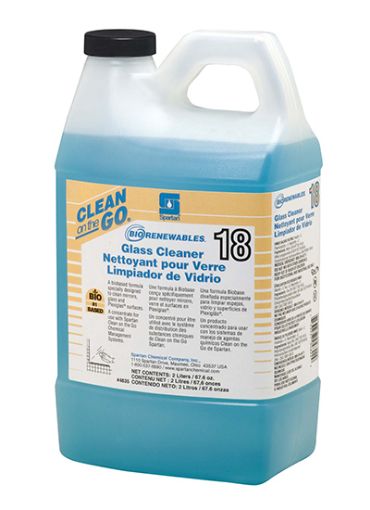 Picture of BioRenewables Glass Cleaner 18, Clean on the Go Dilution Control, 2 Liter Bottles, 4 per Carton