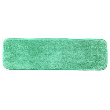 Picture of Flat Microfiber Mop Head, Green, 18", 12 mop heads/carton