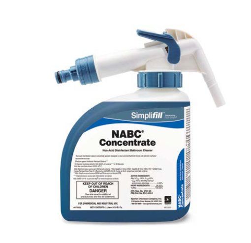 Picture of Simplifill NABC Concentrate, Non Acid Bathroom Cleaner, Germicidal Disinfectant, Dilution Control, 2 Liters per Bottle, 2 Bottles per Carton