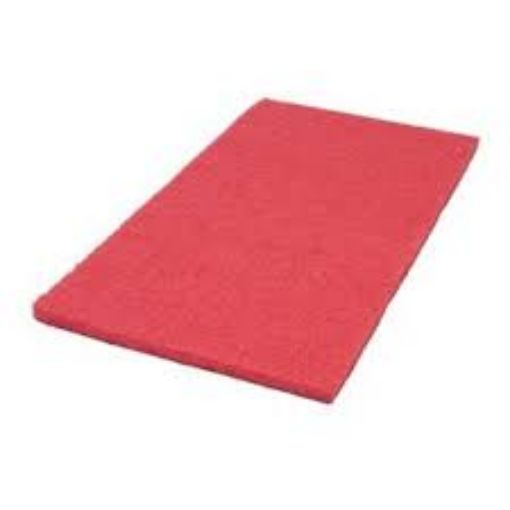 Picture of Red Buffing Floor Pad, 12" X 18", 5 Pads per Case