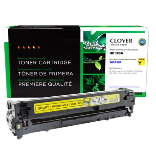 Clover Imaging Remanufactured Yellow Toner Cartridge for HP 128A