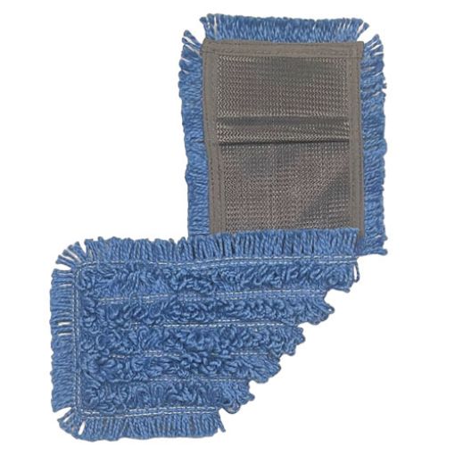 Microfiber Loop Pocket Mop, Premium, Mesh-Back, Blue