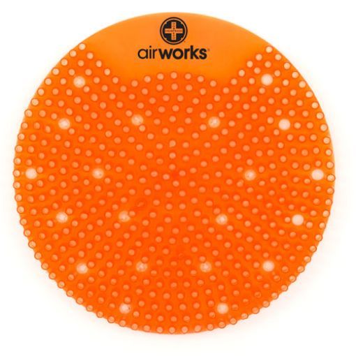 Airworks Splash Free Urinal Screen, Mango Scent, Orange