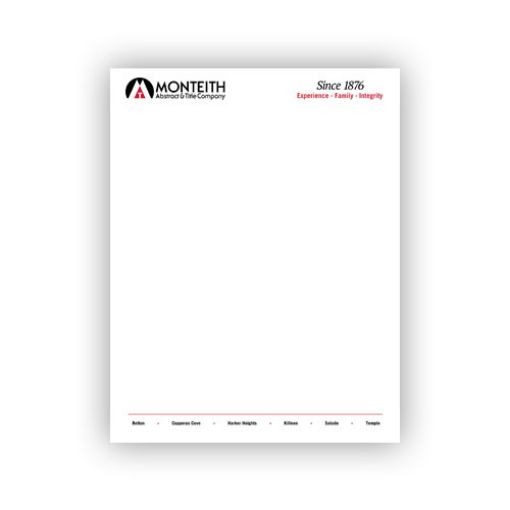 Monteith Letterhead