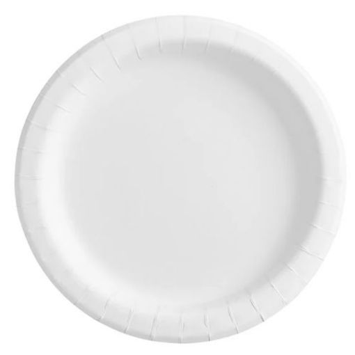 Choice 8.5" Heavy-Duty Smooth Wall Coated Paper Plate, 500 per Case