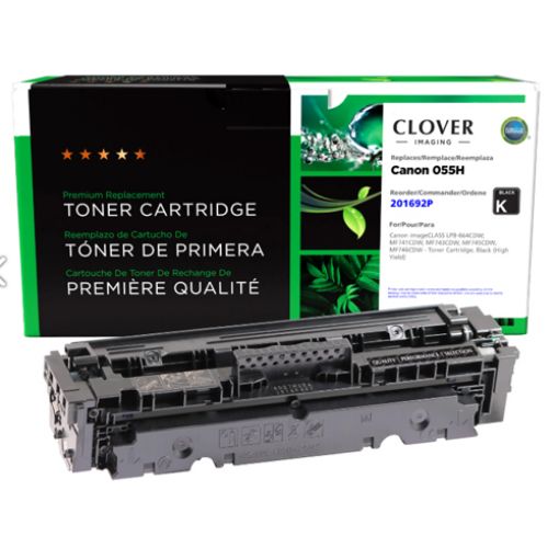 Clover Remanufactured High Yield Black Toner Cartridge for Canon 055HBK (3020C001)