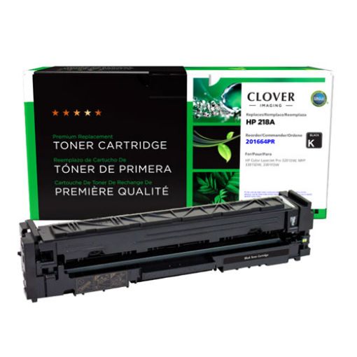 Clover Remanufactured Black Toner Cartridge (Reused OEM Chip) for HP 218A (W2180A)