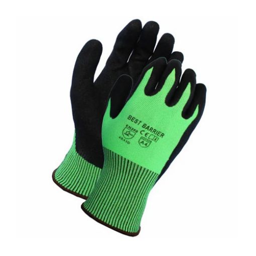 ProWorks Sandy Nitrile Coated Cut Resistant Gloves 13G A4, Lime Green, XL
