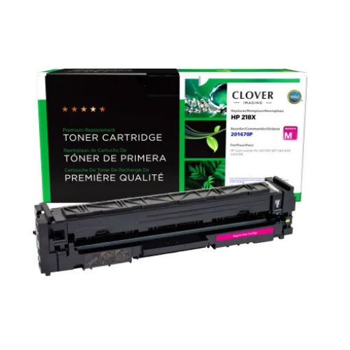 Clover Remanufactured High Yield Magenta Toner Cartridge (New Chip) for HP 218X (W2183X)