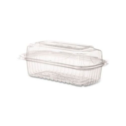 Clear Clamshell Hinged Food Containers, 9 x 6 x 3, Plastic, 80/Pack, 3 Packs/Carton